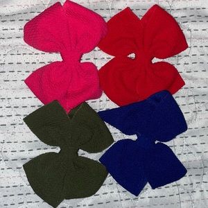Hair bow clips (pack of 4)